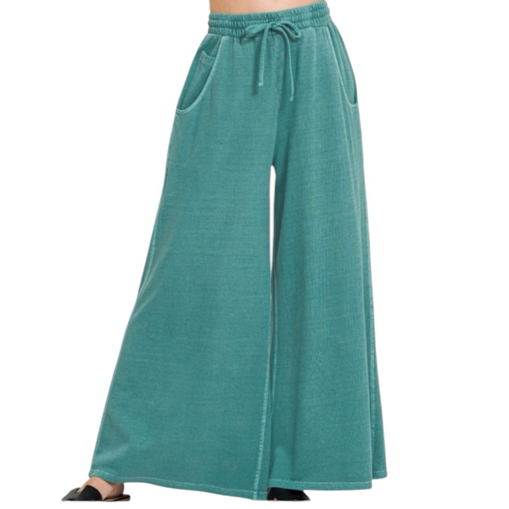 Teal Wide Leg Pants